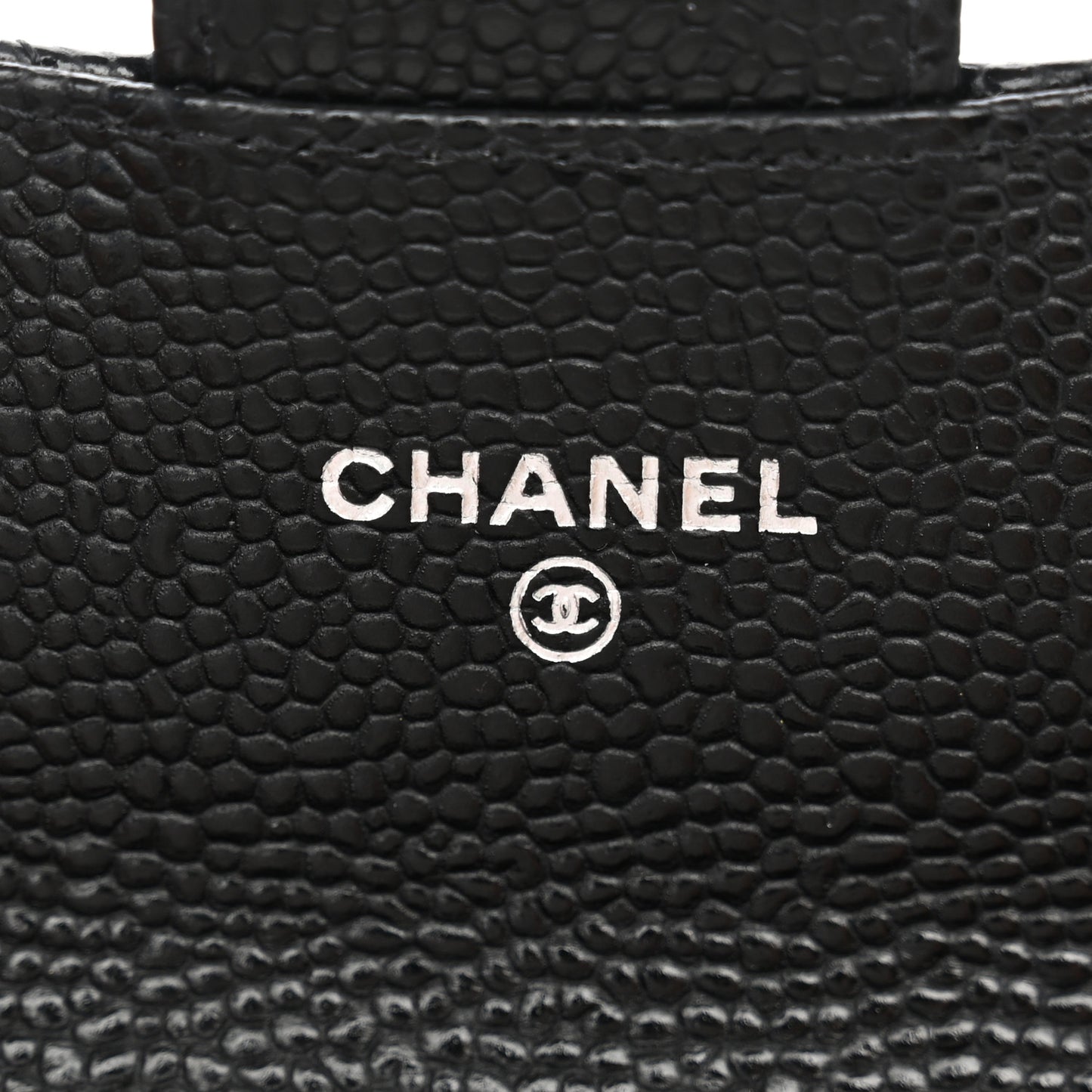 Caviar Quilted Flap Card Holder Black