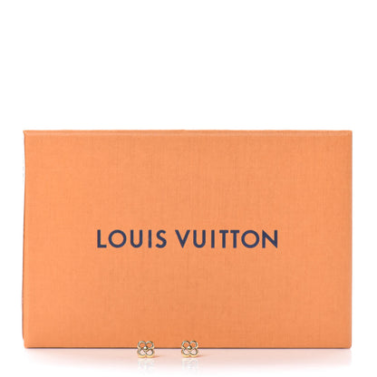 Louis Vuitton Brass Flower Full Stud Earrings Gold 4 of 4