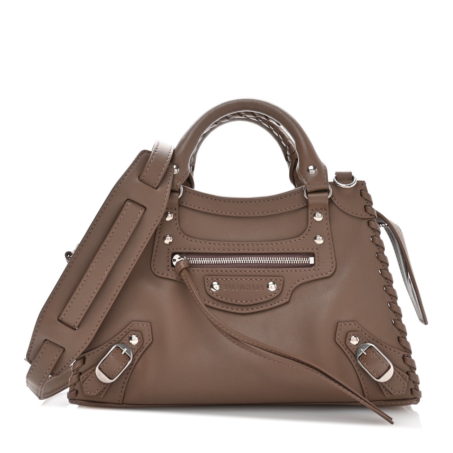 Smooth Calfskin Neo Classic Silver Hardware XS City Dark Mink Grey