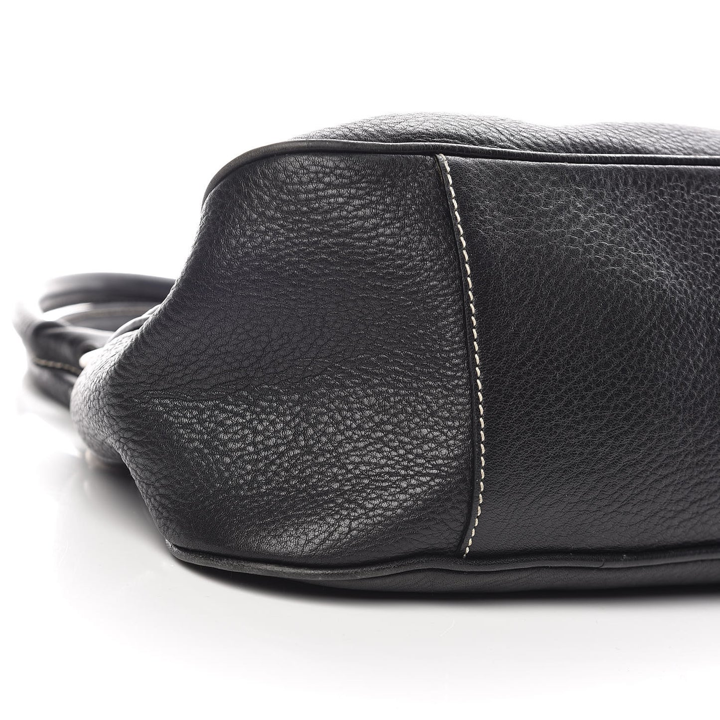 Vitello Daino Box Shoulder Bag Nero Black