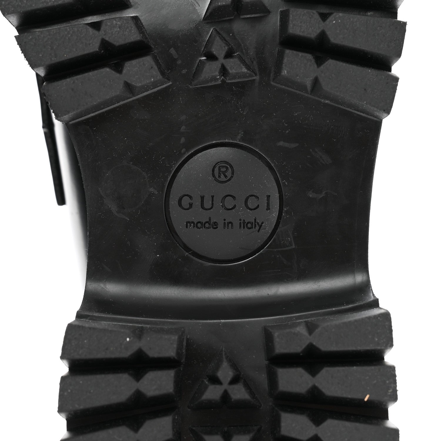 Gucci Cordovan Lux Womens Jeanne Platform Lug Sole 30/45mm Loafers 37 Black 6 of 8
