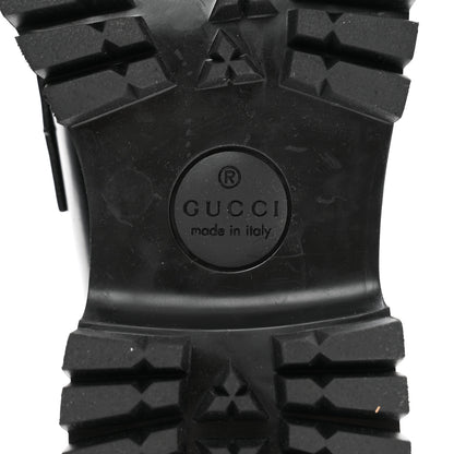 Gucci Cordovan Lux Womens Jeanne Platform Lug Sole 30/45mm Loafers 37 Black 6 of 8