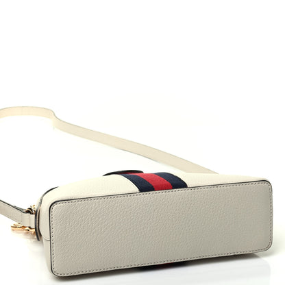 Gucci Textured Dollar Calfskin Web Small Ophidia Dome Shoulder Bag Mystic White 3 of 5