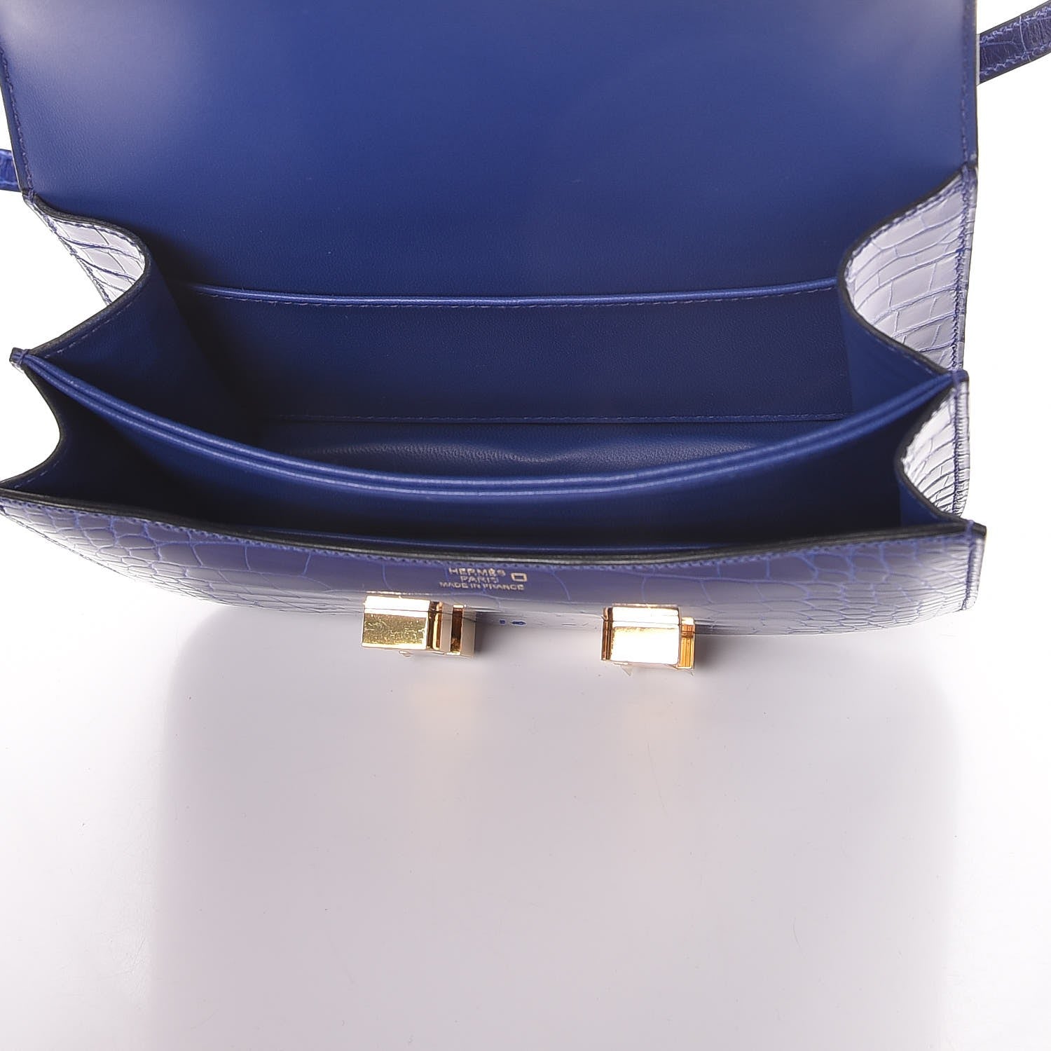 Hermes Shiny Alligator Constance 18 Bleu Electrique 7 of 18