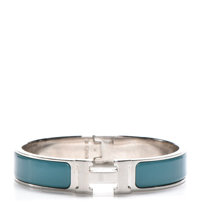 Hermes Enamel Narrow Clic Clac H Bracelet PM Petrole 1 of 5