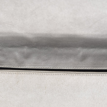 Saint Laurent Metallic Calfskin Monogram Large Belle De Jour Clutch Silver 8 of 9