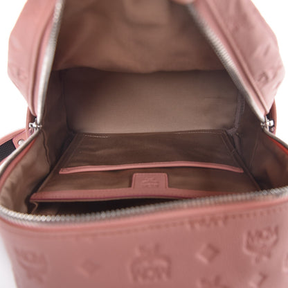 MCM Calfskin Ottomar Monogram Backpack Pink 5 of 8