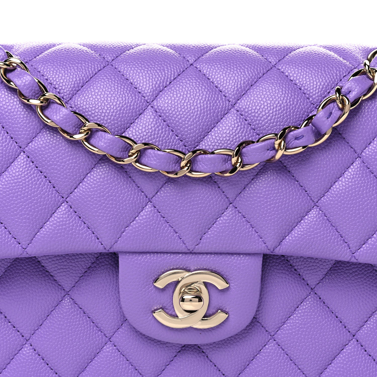 Chanel Caviar Quilted Small Double Flap Purple 8 of 11
