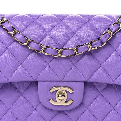 Chanel Caviar Quilted Small Double Flap Purple 8 of 11