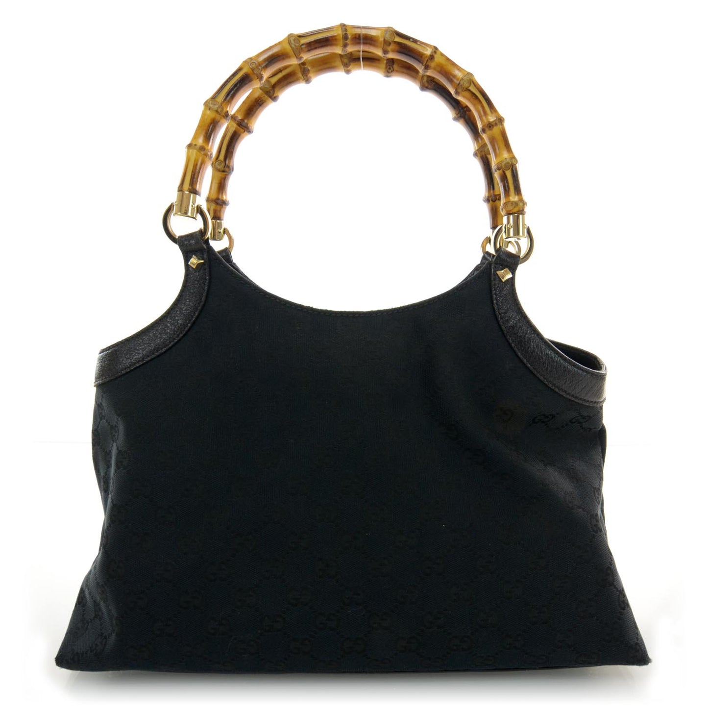 Monogram Bamboo Handle Bag Black