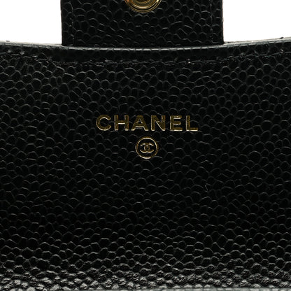 Chanel Caviar Quilted Large Gusset Flap Wallet Black 6 of 7