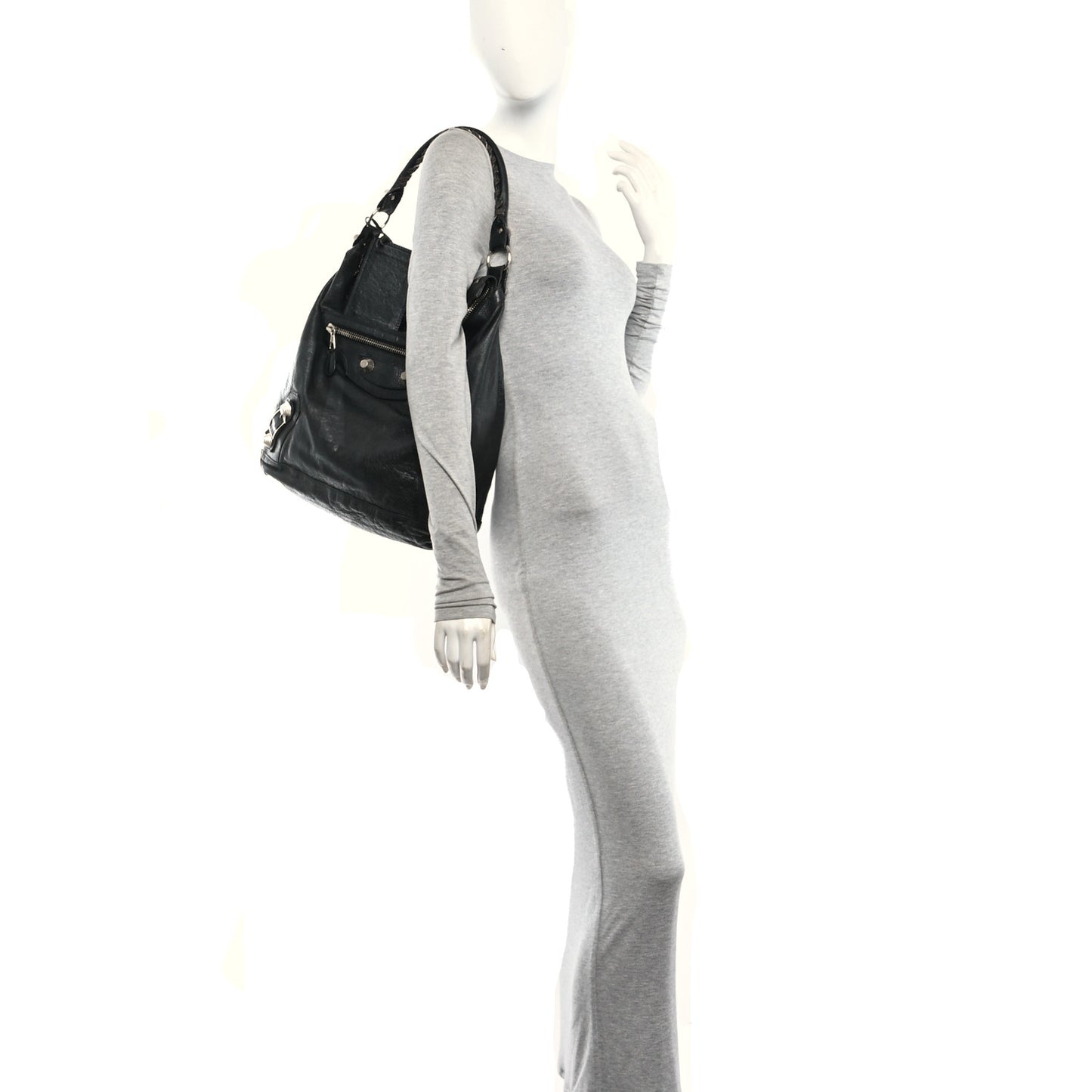 Chevre Giant 21 Silver Hardware Day Hobo Black
