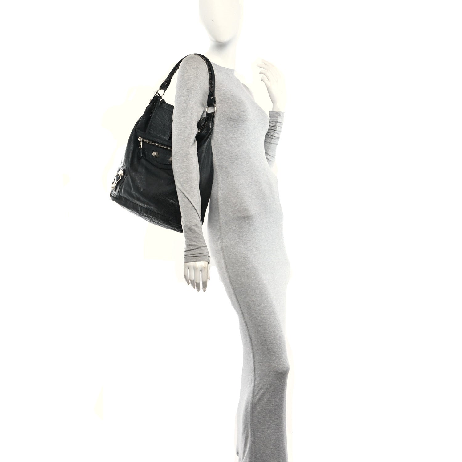 Balenciaga Chevre Giant 21 Silver Hardware Day Hobo Black 2 of 12