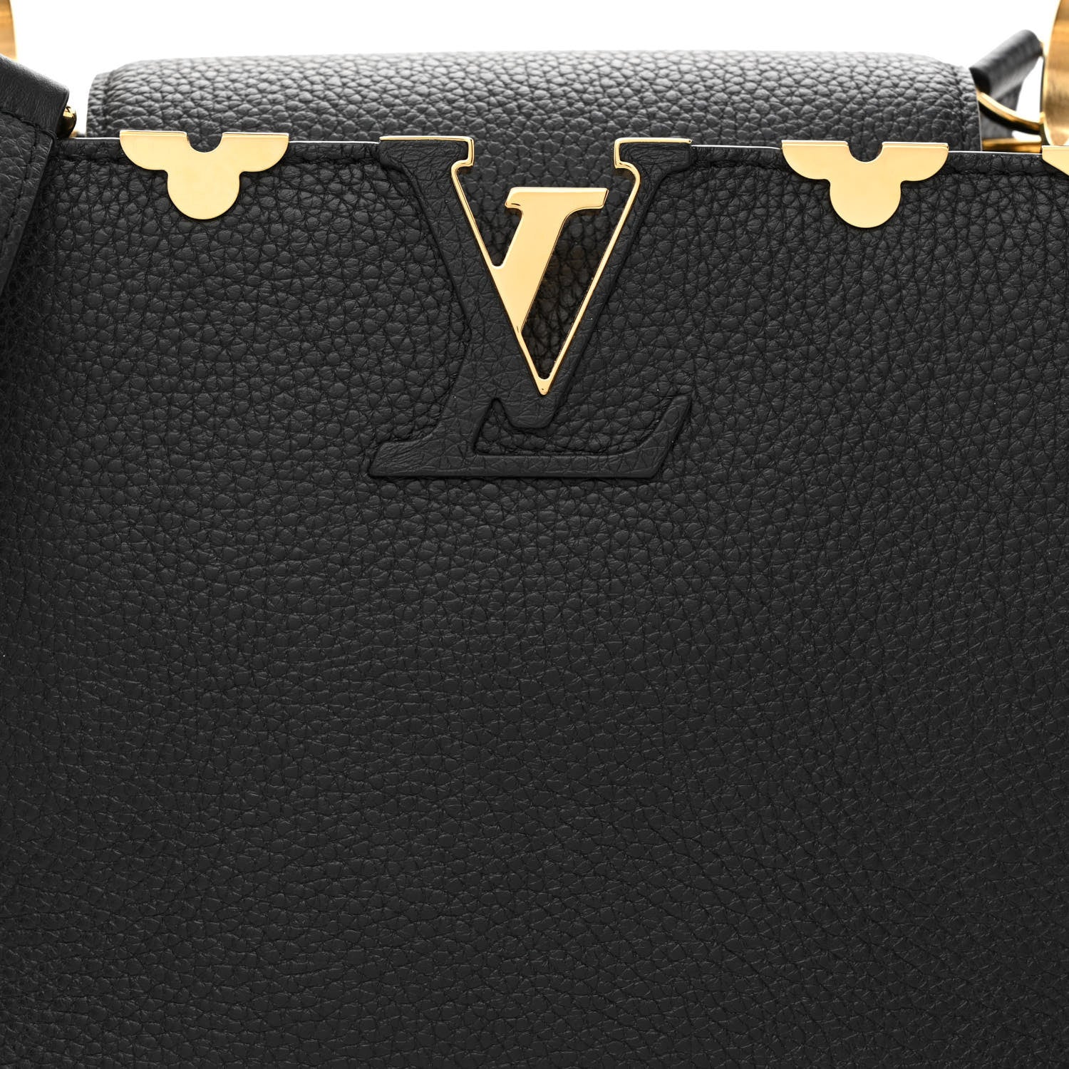 Louis Vuitton Taurillon Embellished Flower Crown Capucines PM Black 7 of 9