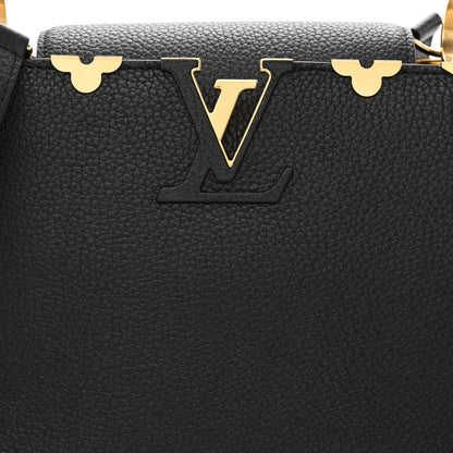 Louis Vuitton Taurillon Embellished Flower Crown Capucines PM Black 7 of 9