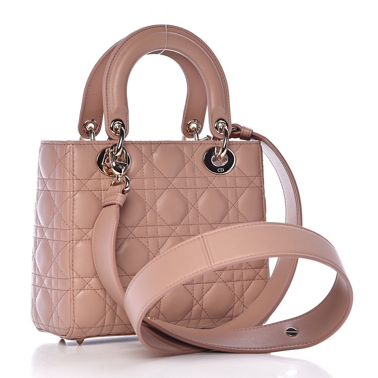 Christian Dior Lambskin Cannage Small Lady Dior Fard 3 of 12