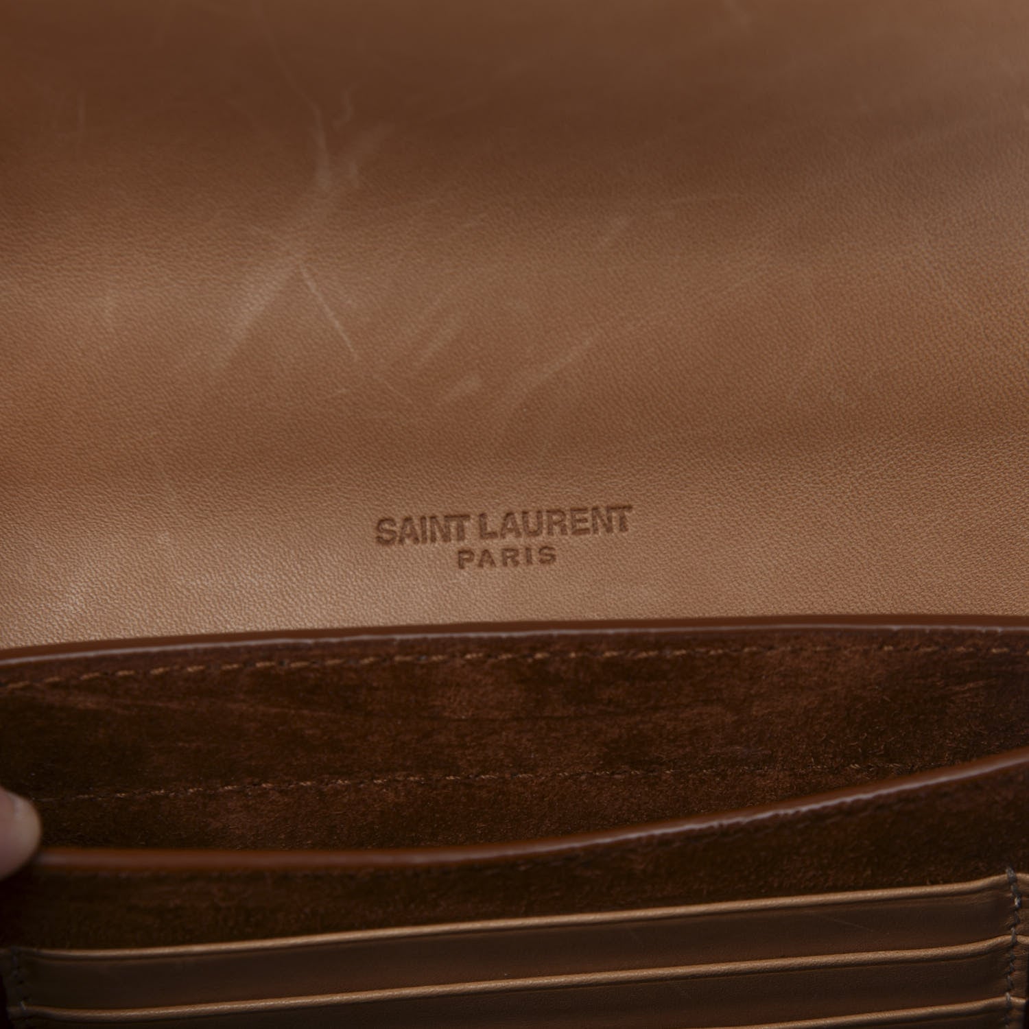 Saint Laurent Smooth Calfskin Mini Classic Monogram Kaia Satchel Tan 8 of 14