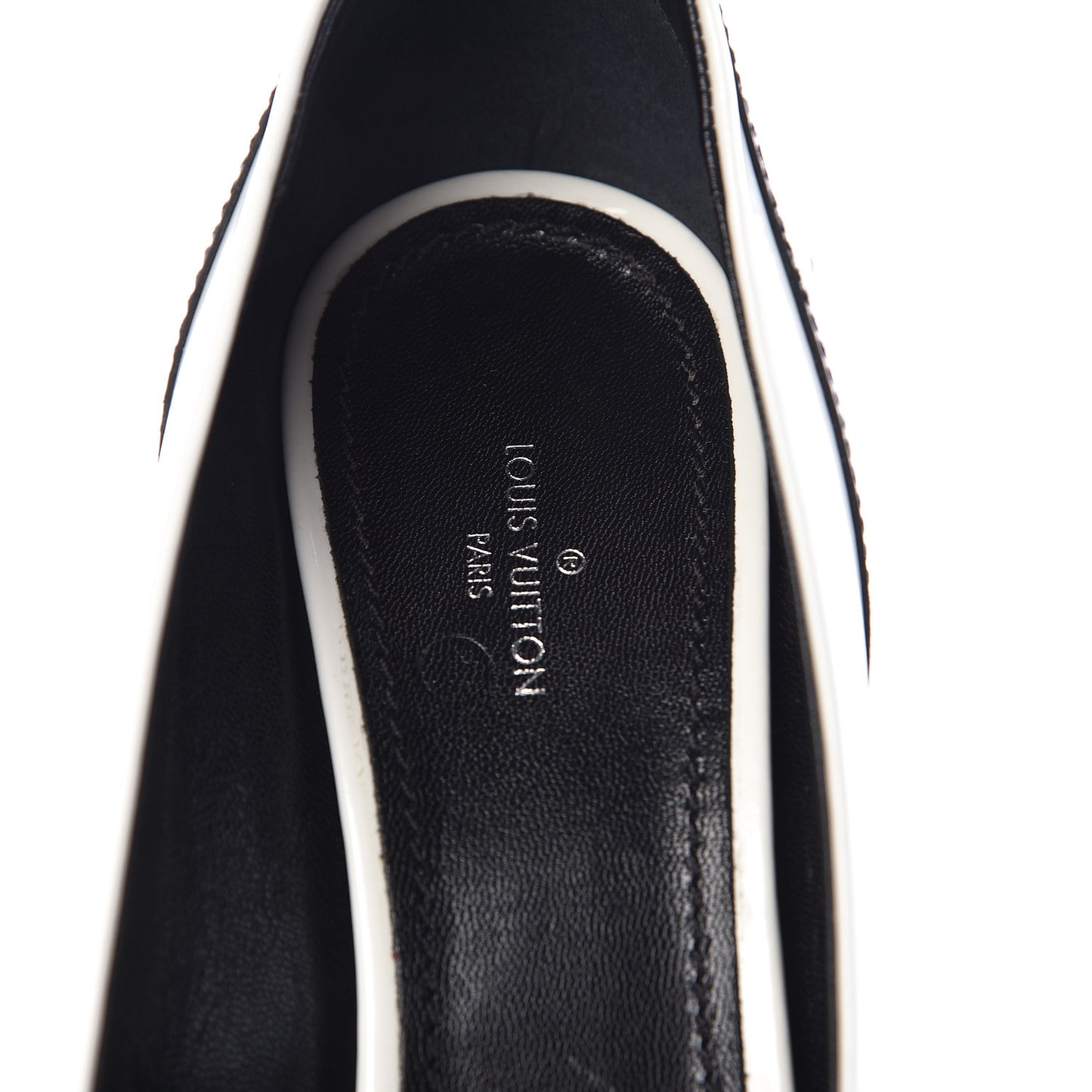 Calfskin Crocodile Embossed Matchmake Pumps 40 Black White