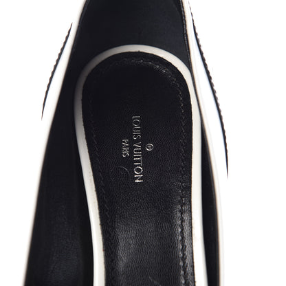 Louis Vuitton Calfskin Crocodile Embossed Matchmake Pumps 40 Black White 8 of 13