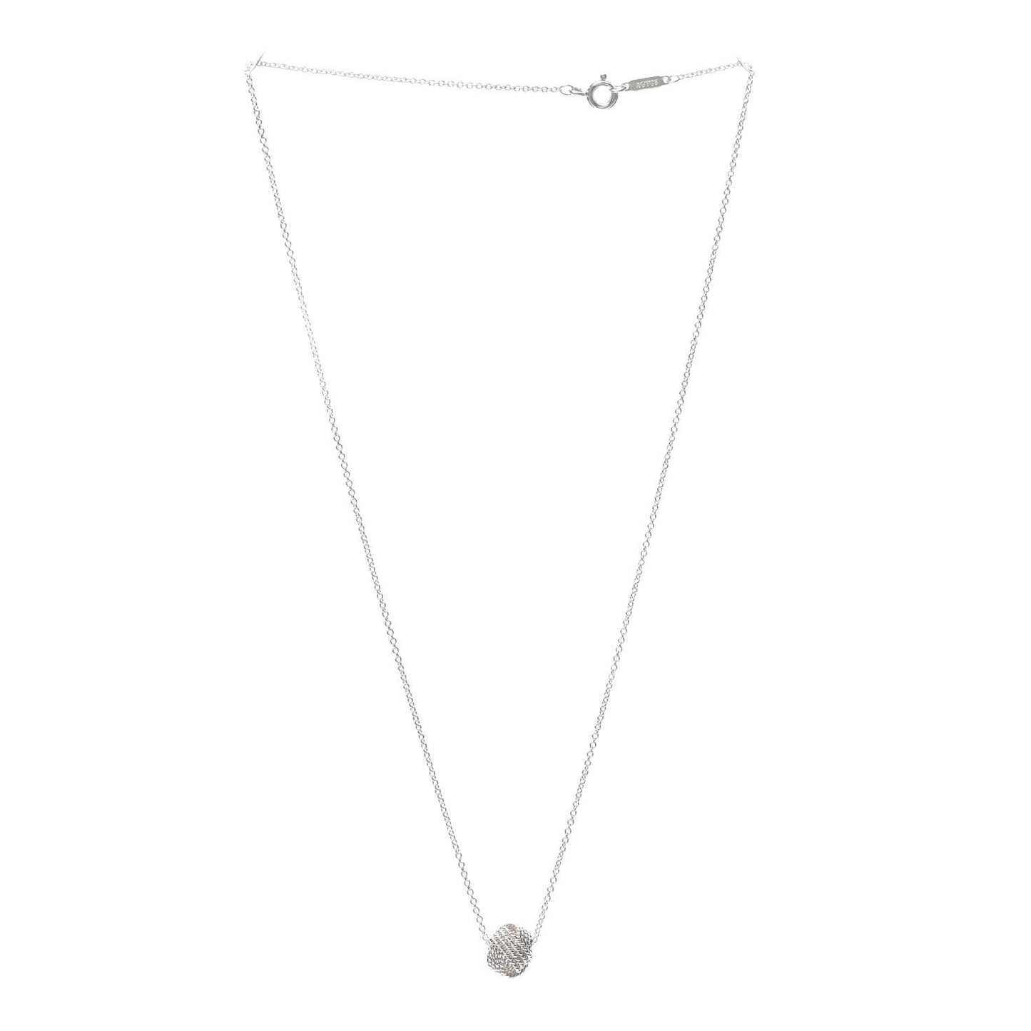 Sterling Silver Twist Knot Pendant Necklace