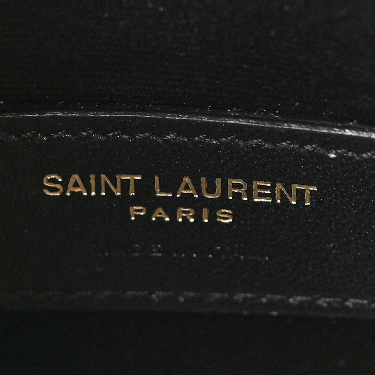 Saint Laurent Grain De Poudre Chevron Monogram Bill Pouch Black 6 of 8