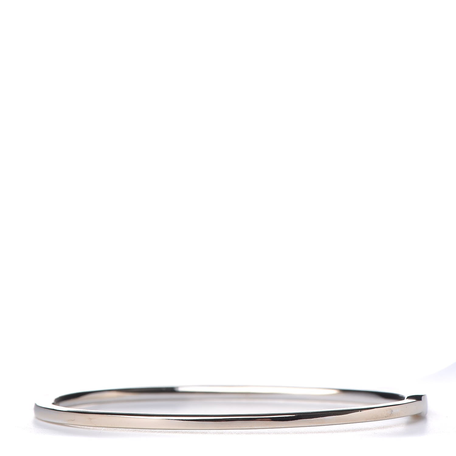 Tiffany 18K White Gold Diamond Metro Hinged Bangle 3 of 7