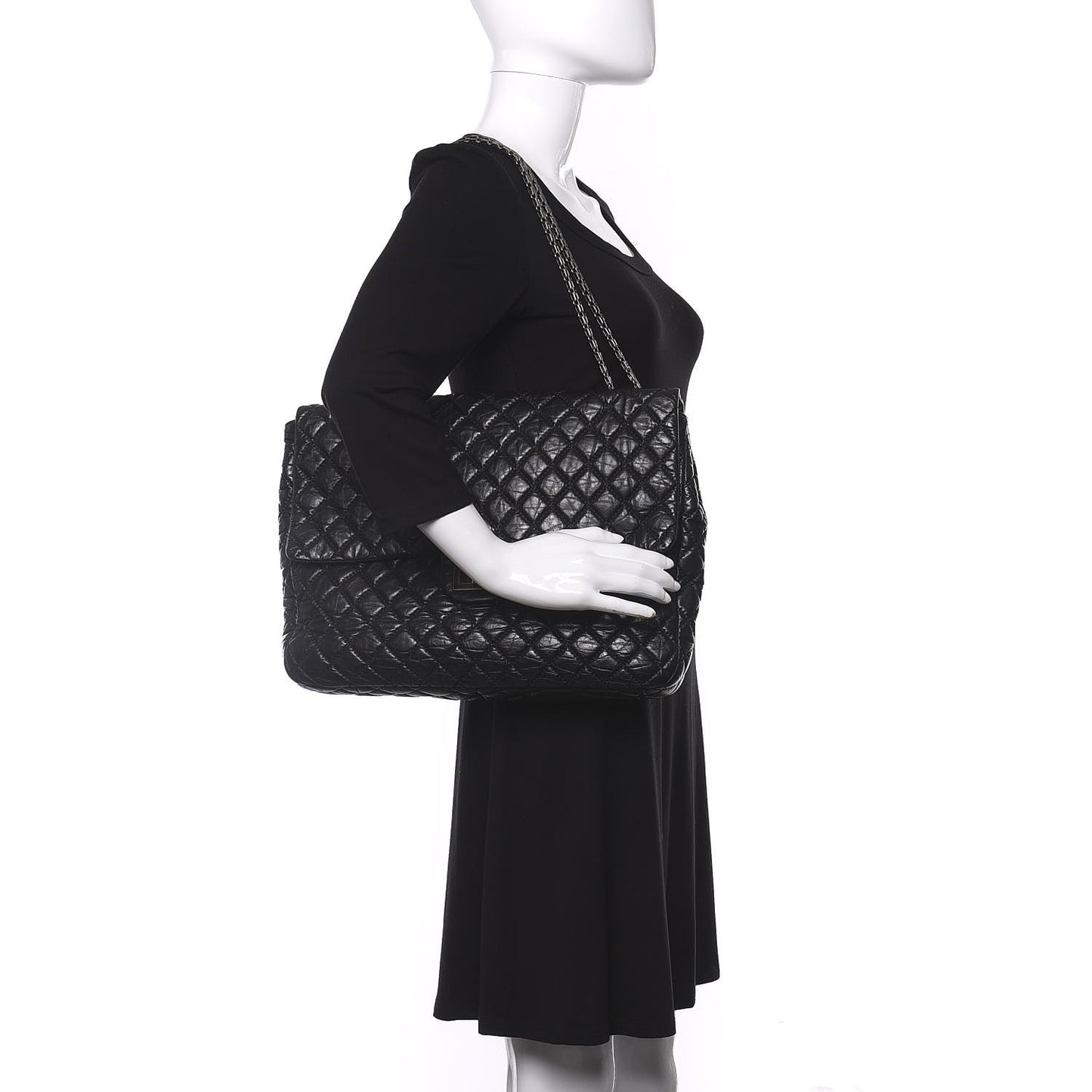 Aged Calfskin Reissue XL Maxi Flap Black