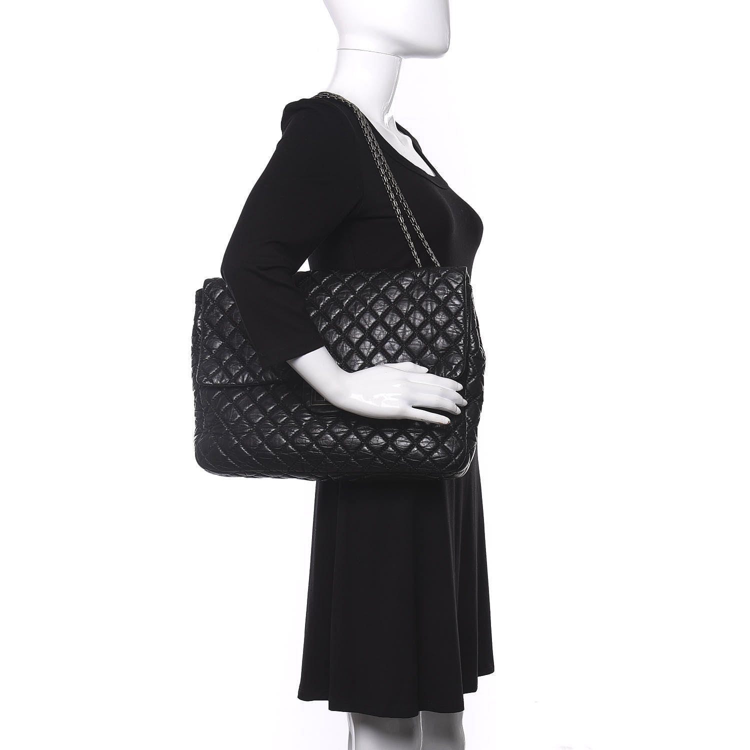 Chanel Aged Calfskin Reissue XL Maxi Flap Black 2 of 10