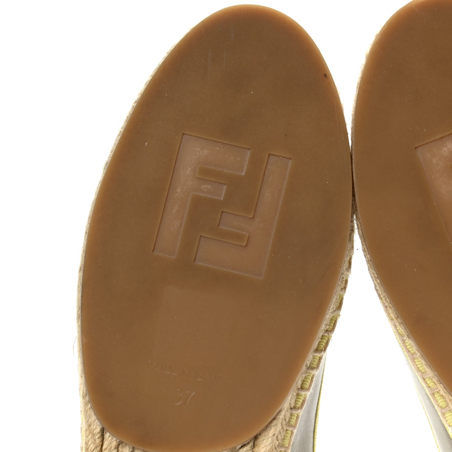 Fendi Calfskin Monster Eyes Espadrille Moccasins 37 Camaleonte Cotton Candy Black Paglia 6 of 8