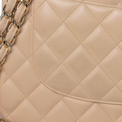 Chanel Lambskin Quilted Jumbo Double Flap Beige Clair 11 of 12