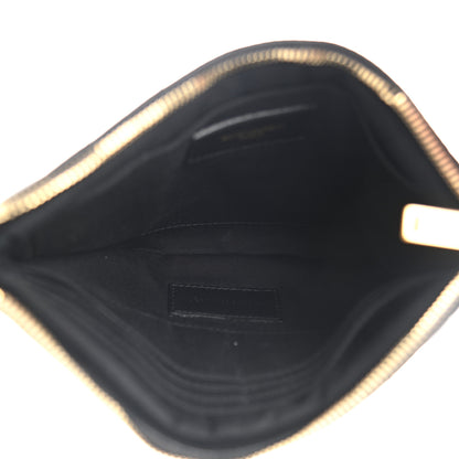 Saint Laurent Calfskin Matelasse Chevron Monogram A5 Wristlet Black 5 of 8
