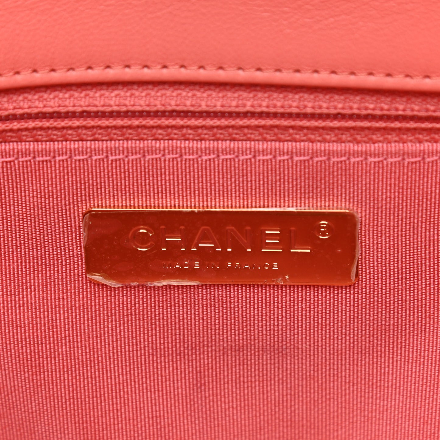 Goatskin Quilted Large Chanel 19 Flap Pink