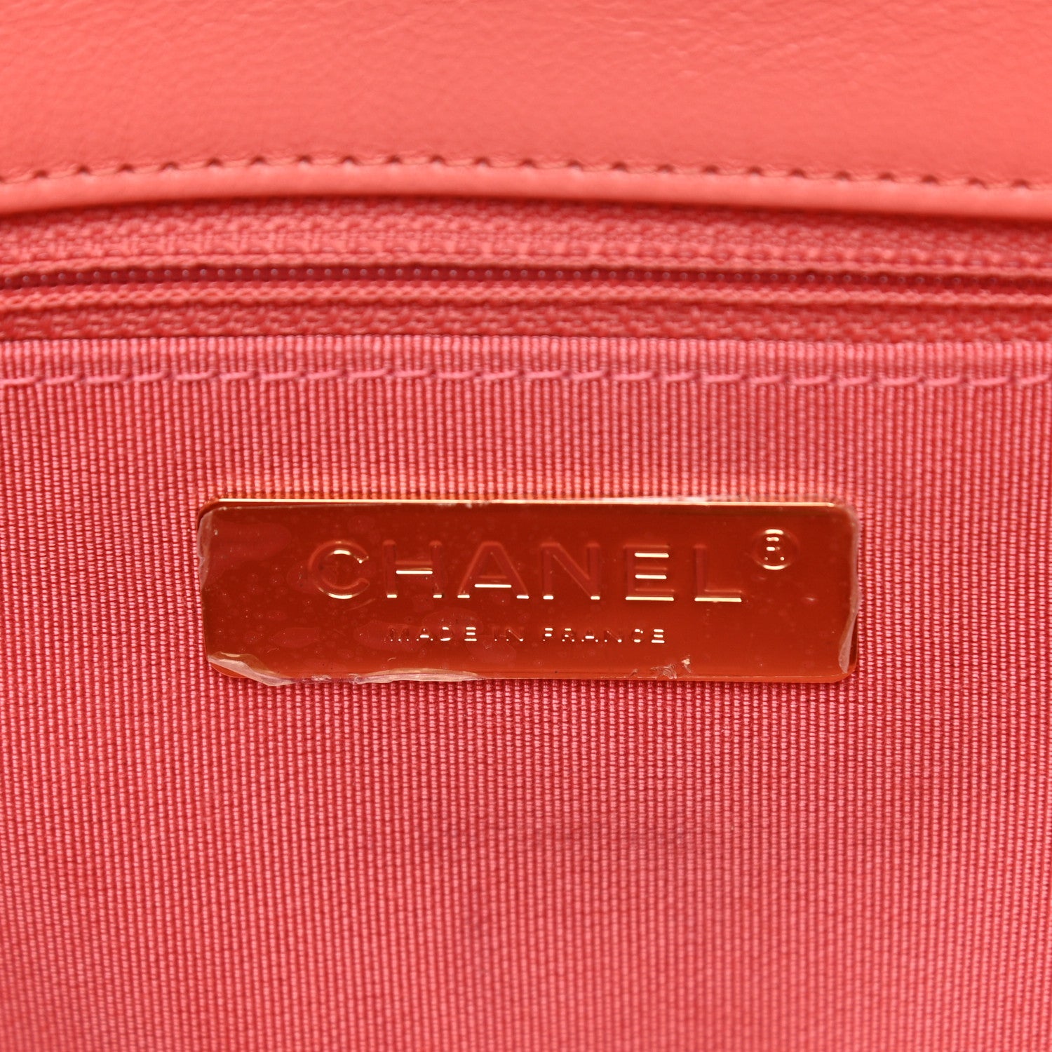 Chanel Goatskin Quilted Large Chanel 19 Flap Pink 5 of 9