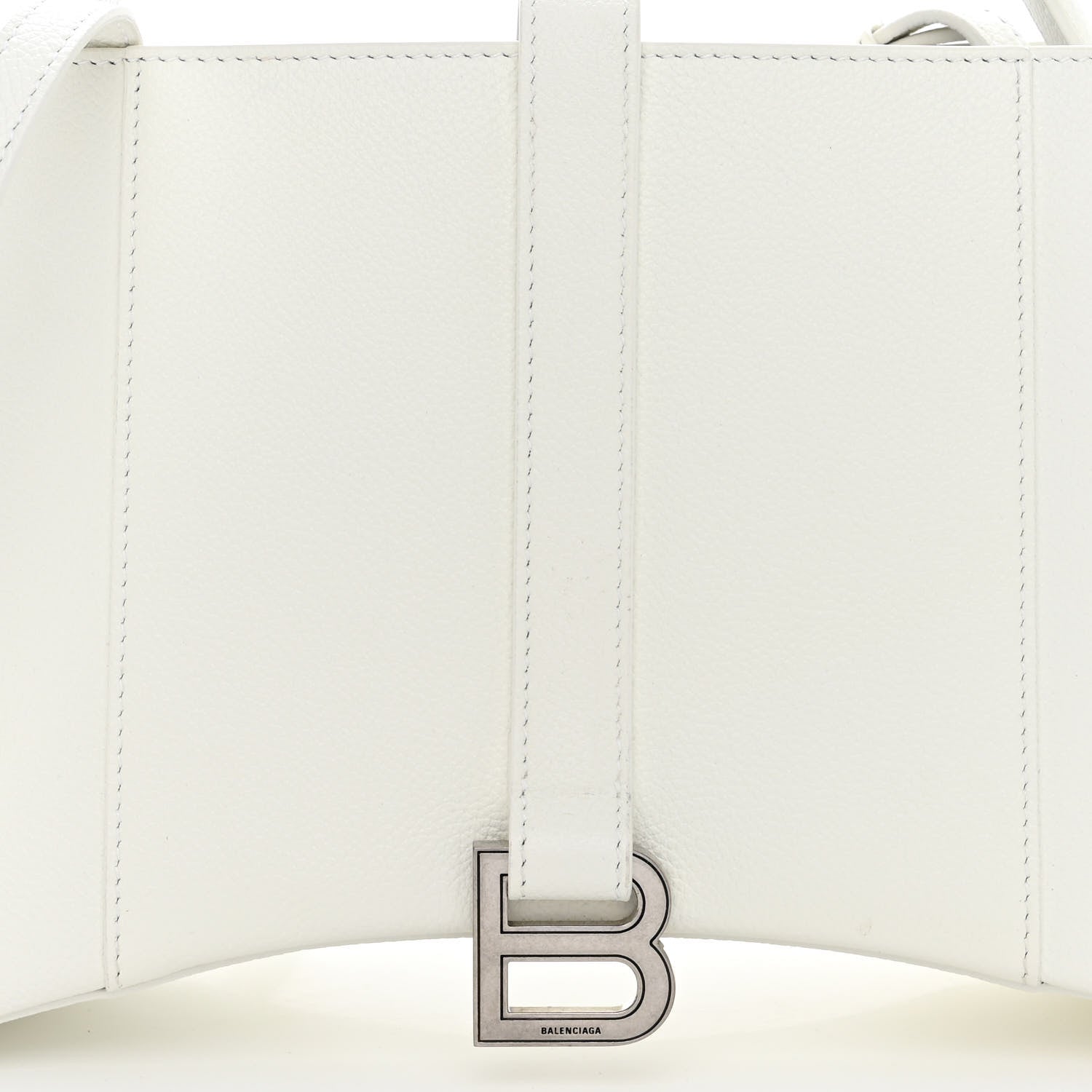 Balenciaga Grained Calfskin XS Hourglass East West Tote White 9 of 11