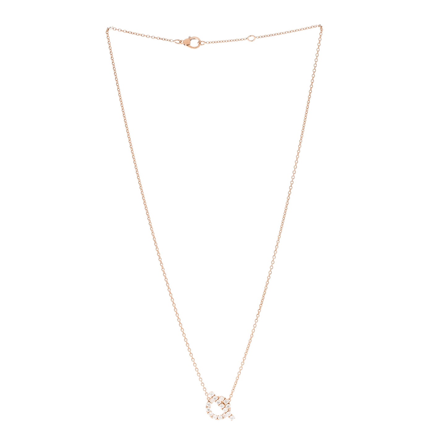 18K Rose Gold Diamond Finesse Pendant Necklace
