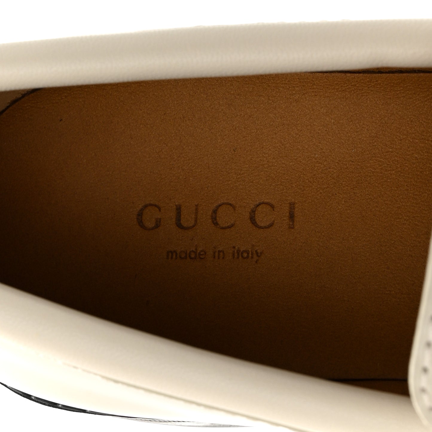 Spice Lux Nappa Samoa Interlocking G Loafers 36.5 Mystic White