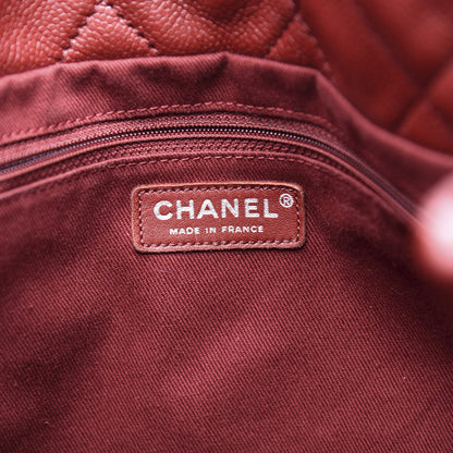 Chanel Caviar Quilted Large Timeless CC Soft Tote Dark Red 5 of 10