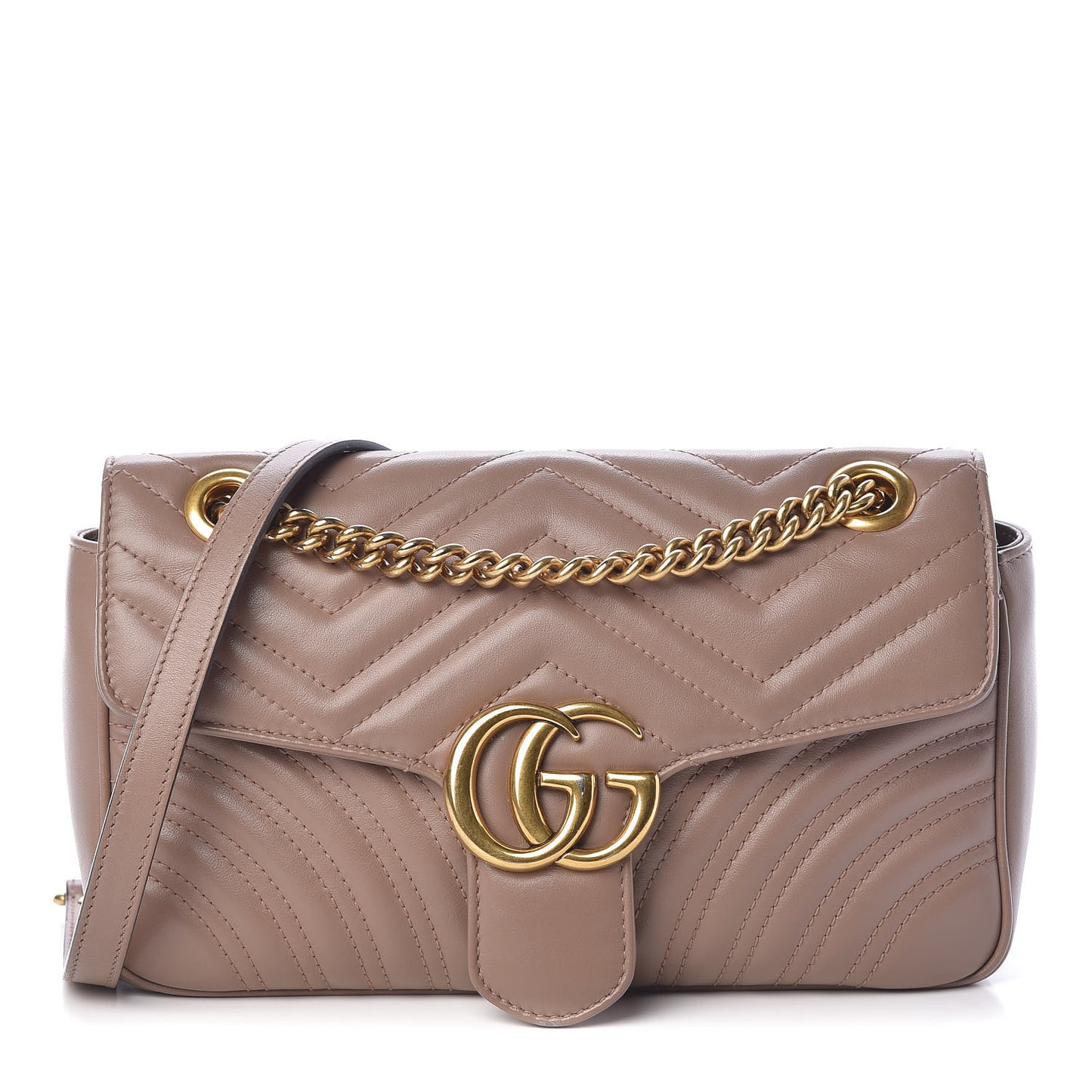 Calfskin Matelasse Small GG Marmont Shoulder Bag Porcelain Rose