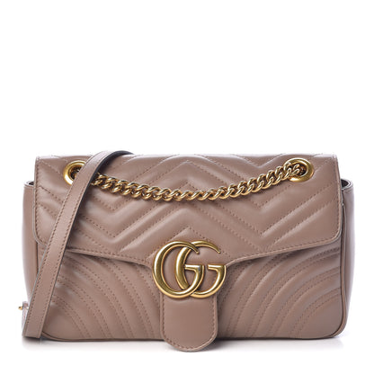 Gucci Calfskin Matelasse Small GG Marmont Shoulder Bag Porcelain Rose 1 of 10