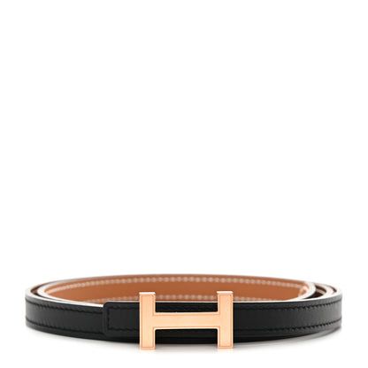 Hermes Swift Epsom 13mm Focus Belt 80 32 Black Gold 1 of 7
