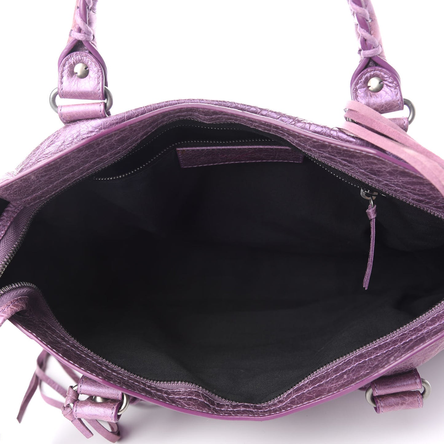 Agneau Classic Hardware City Metallic Purple