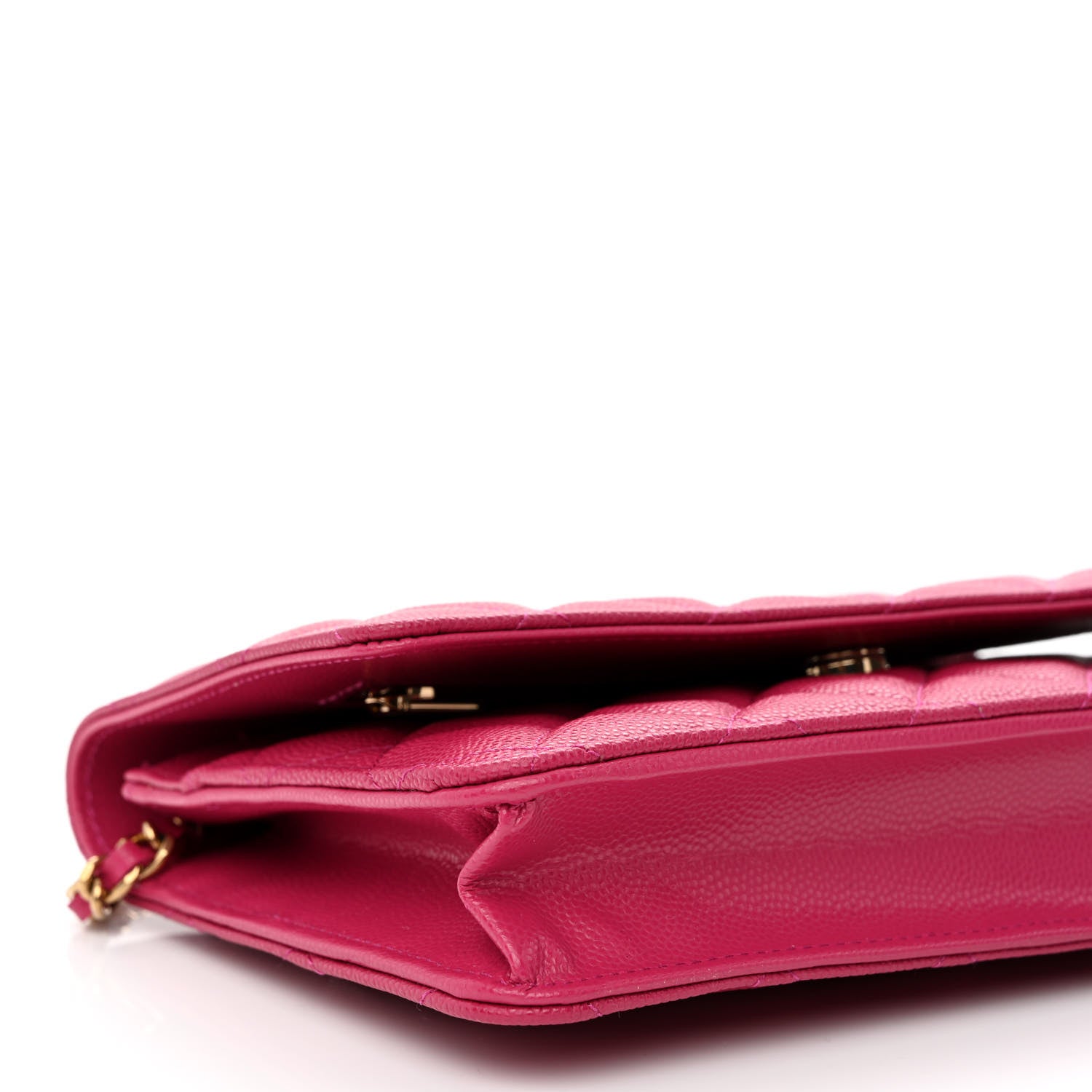 Chanel Caviar Quilted Wallet On Chain WOC Fuchsia 10 of 12