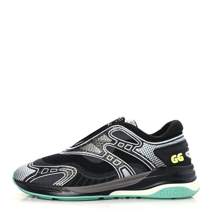 Gucci Fabric Womens Ultrapace R Mid Top Sneakers 37.5 Loess Black 1 of 7