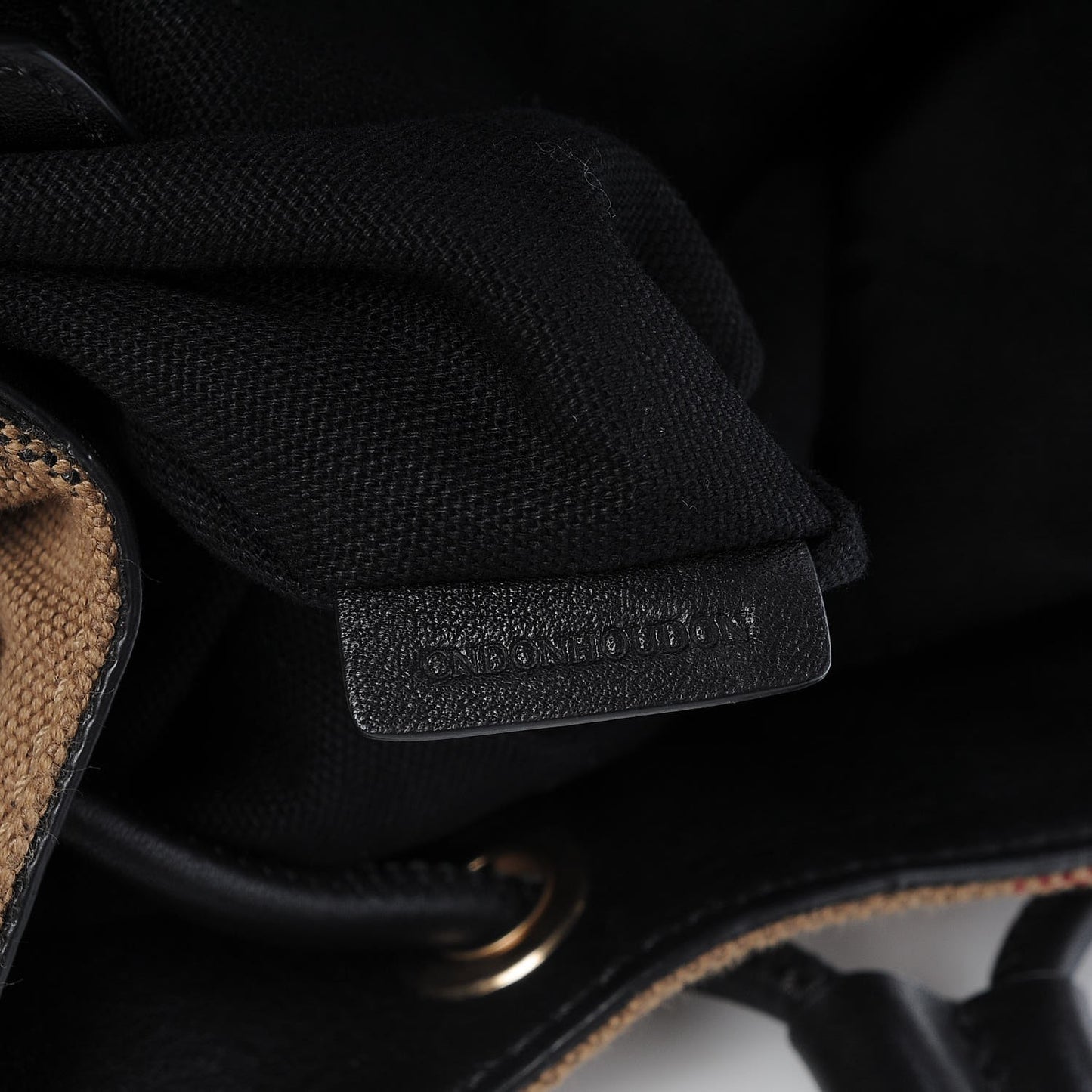 Canvas Mega Check Medium Rucksack Backpack Black