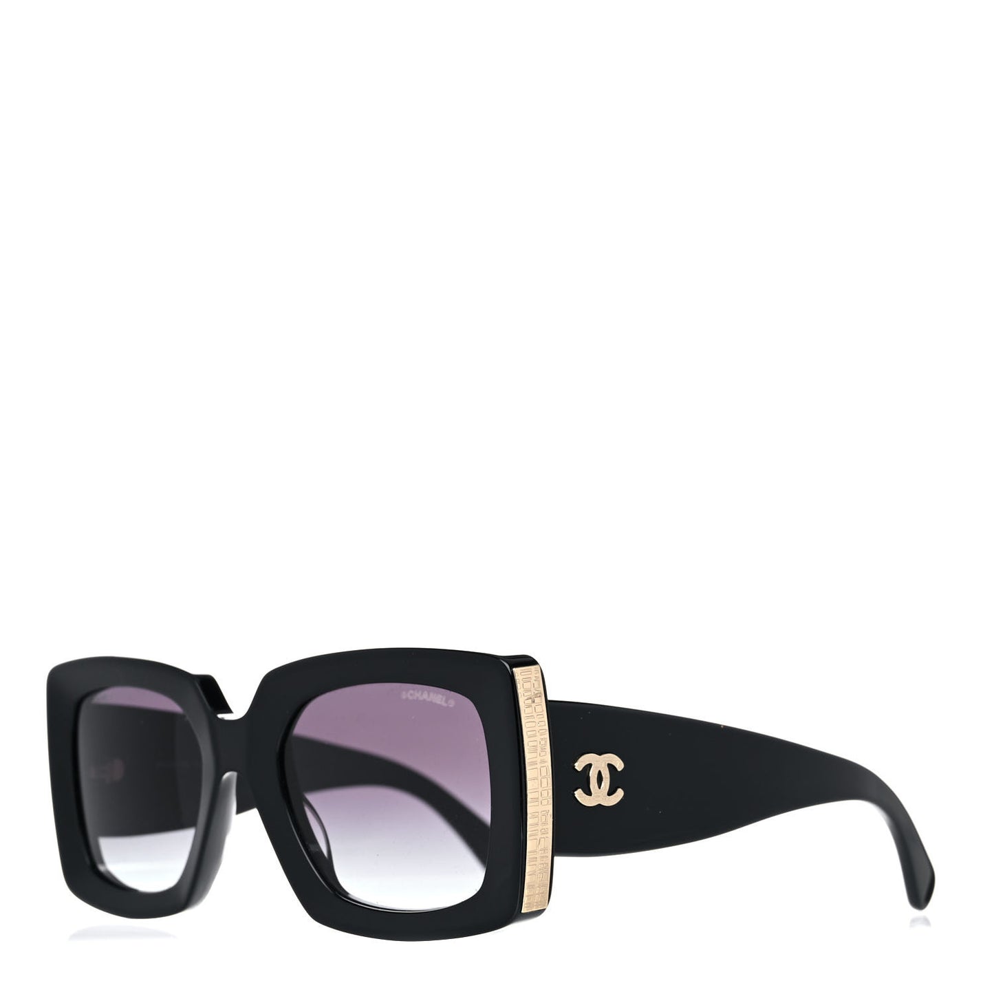 Acetate Rectangle Sunglasses 5435 Black