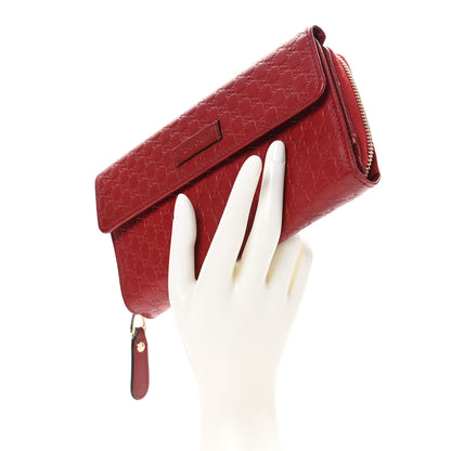 Gucci Soft Microguccissima Continental Zip Wallet Red 2 of 12