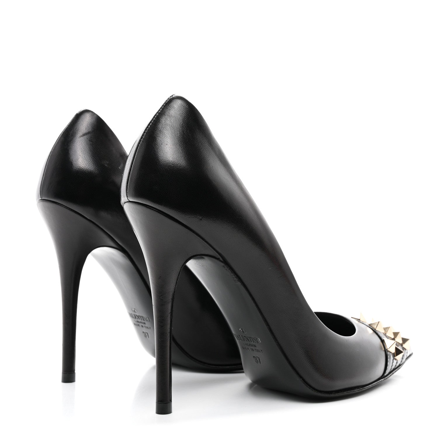 Valentino Garavani Kidskin Rockstud Alcove 110mm Pumps 37 Black 4 of 11