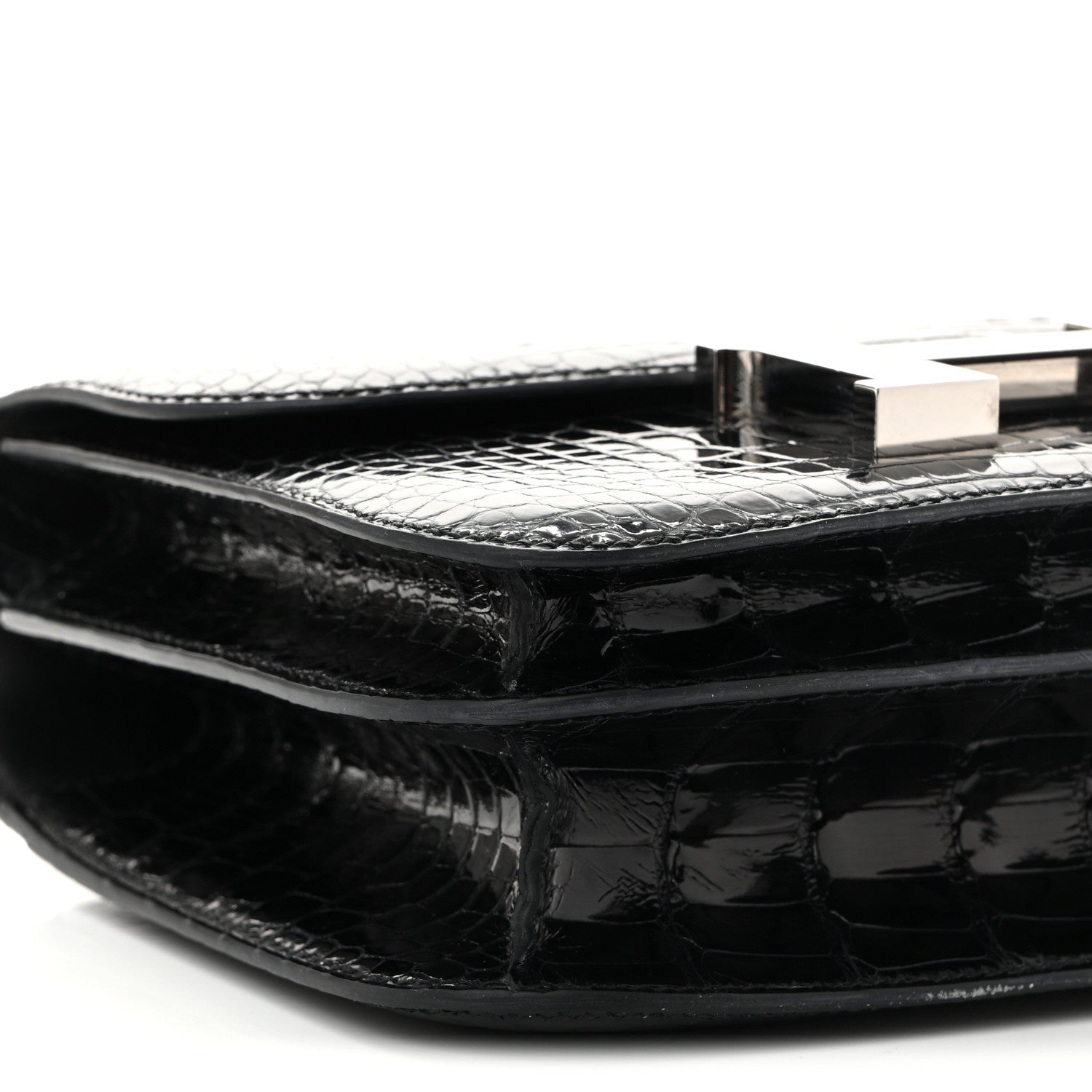 Hermes Shiny Alligator Constance 18 Black 9 of 10