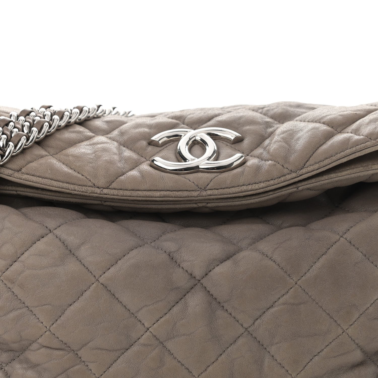 Chanel Washed Lambskin Chain Around Hobo Taupe 8 of 11