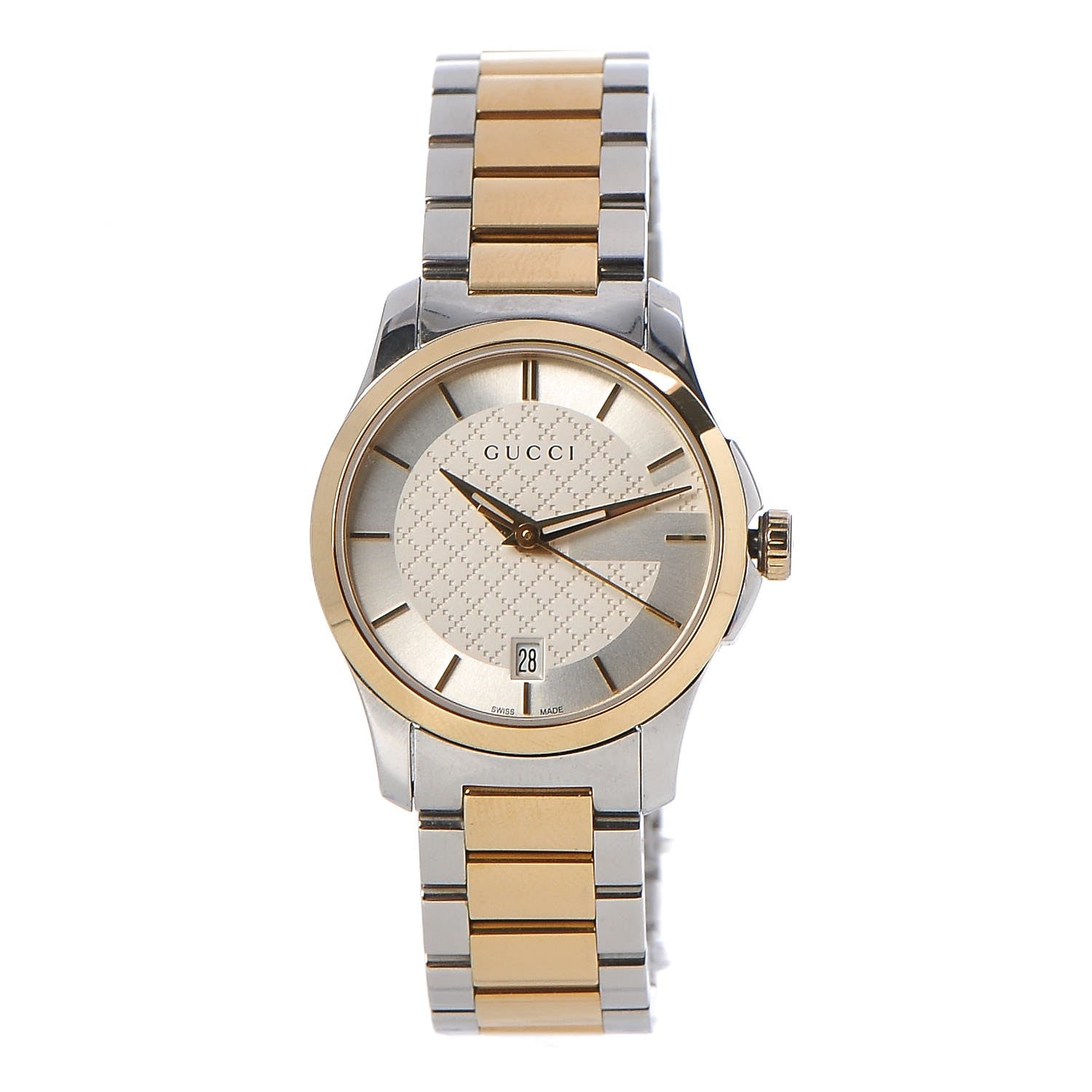 Gucci Stainless Steel 28mm G-Timeless Two Tone Quartz Watch 1 of 9